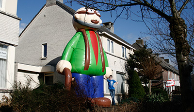 Inflatable reclame opblaas pop